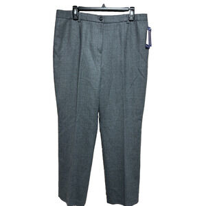 Pendleton Womens Wool Dress Pants Size 16 Gray Classic Straight New Pleated